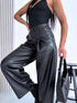 Faux leather pants "REALITY" T383 - BLACK